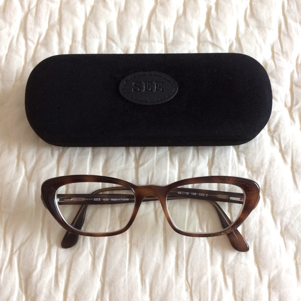 SEE Cat-Eye Full Rim Eyeglass Frame Made in France